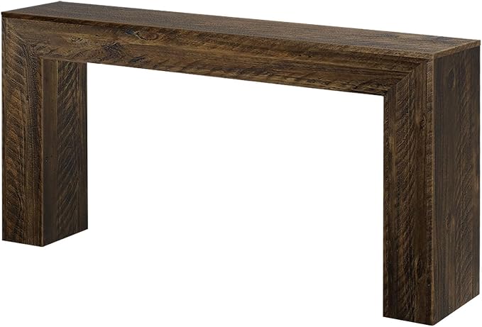 Plank+Beam 66 Inch Camden Console Table - Solid Pine Wood, Easy Assembly for Living Room or Entryway, Rustic Barnwood