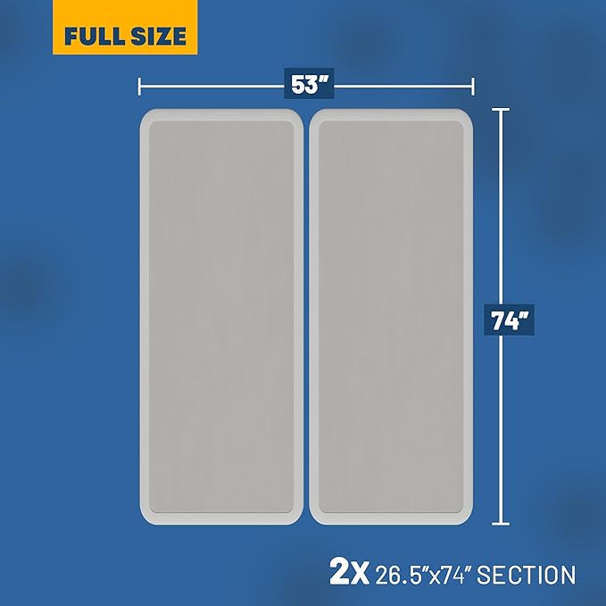 Greaton, Box Spring Bed Base Full Size, 4-Inch Wood Mattress Foundation – Amish Made in USA – Quiet Noise Free, 2-Pieces Under Mattress-Support BoxSpring, Fully Assembled, White