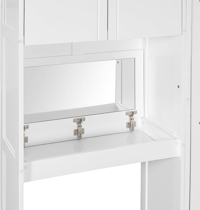 Ball & Cast Murphy Bed Queen Bed Frame with Headboard,Hideaway Bedframe w/Vanity and Cabinets,Wood Wall Cabinet,Slat Support,can be Folded,No Box Spring Needed,for Small Room,White