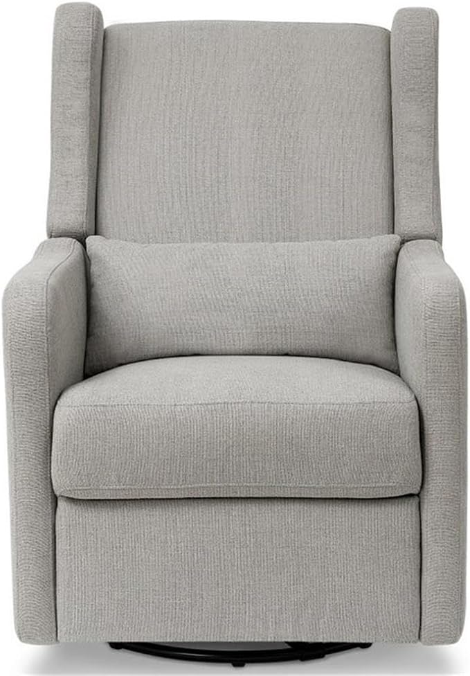DaVinci Carter’s Arlo Glider Recliner Nursery Chair - Water & Stain Resistant Glider Rocking Chair for Nursery - GREENGUARD Gold, FSC & Certi-PUR US Certified - Cozy Swivel Rocker Recliner - Grey