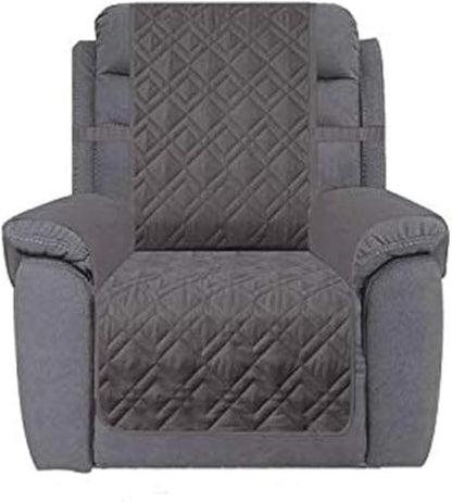 Ameritex Waterproof Nonslip Recliner Cover Stay in Place, Dog Chair Cover Furniture Protector, Ideal Recliner Slipcovers for Pets and Kids (Dark Grey, 30'')