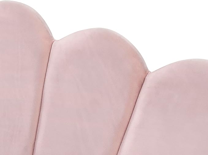 Ball & Cast Full Size Daybed with Trundle,Velvet Upholstered Day Bed Frame Full with Shall Shaped Backrest and Wood Slat Support,No Box Spring Needed,Pink
