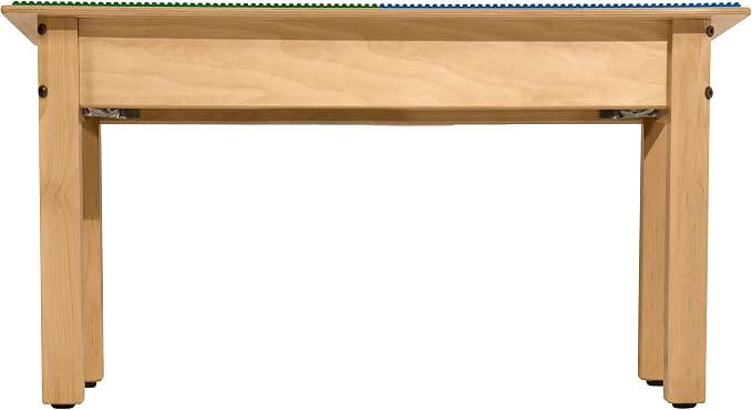 Contender Time-2-Play Kids Activity Play Table, Compatible with Lego Bricks, Extra Sturdy Birch Plywood, 35" W X 15.5" D, Blue & Green, 14" Legs for Toddlers