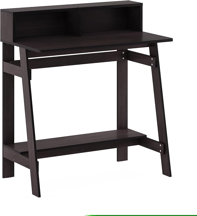 Furinno Simplistic A Frame Computer Desk, Dark Walnut