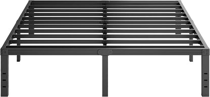 Furnitui 16 Inch High Metal King Bed Frame, Platform King Size Bed Frame No Box Spring Needed, Easy to Install, Noise Free, Sturdy