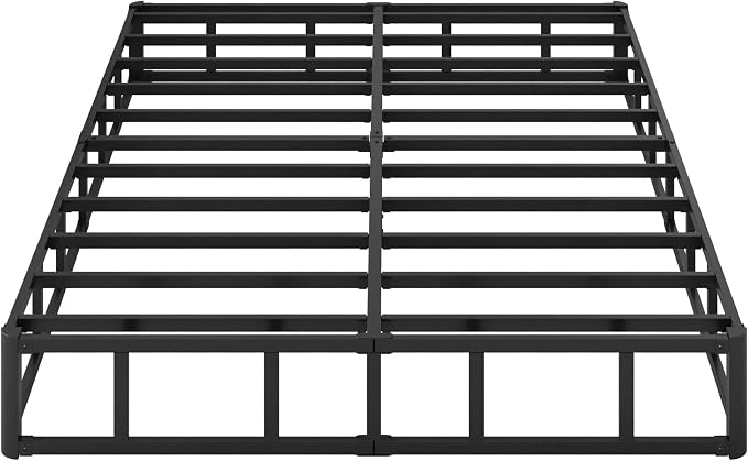 Yicensen 10 Inch Box Spring for Queen Bed High Profile Heavy Duty Metal Queen Box Spring with Fabric Cover, Sturdy Mattress Foundation, Easy Assembly, Noise Free, Black