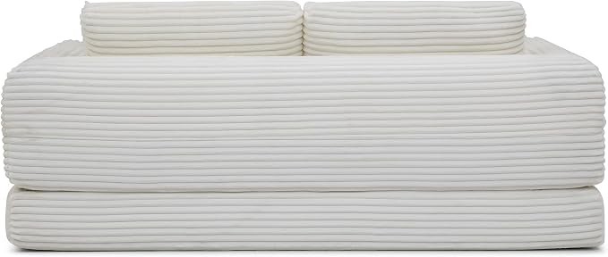 82-Inch Foldable Loveseat Boneless Cloud Couch, Modern Compressed Foam Daybed Floor Mattress Sleeper Sofa, 2-in-1 Boneless Convertible Sofa in a Box,No Assembly Required