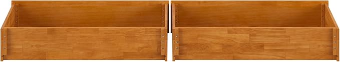 AFI, Mid-Century Modern Under Bed Storage Drawers, Twin/Full, Light Toffee