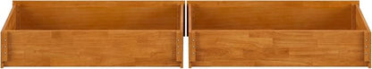 AFI, Mid-Century Modern Under Bed Storage Drawers, Twin/Full, Light Toffee