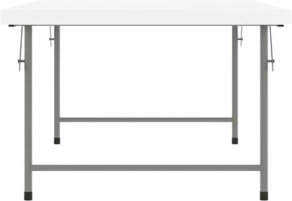Flash Furniture Paige 4.93' Classroom Activity Table for School and Home, Heavy-Duty Rectangular Plastic Activity Table for Kids, White