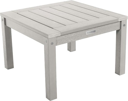 Highwood AD-KITCHGL2-HGR 2 Lehigh Garden Chairs with 1 Square Side Table 3-Piece Set, Harbor Gray