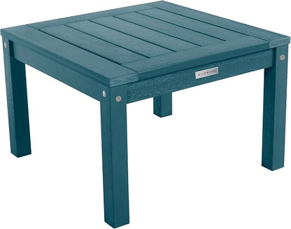 Highwood AD-KITCHGL2-NBE 2 Lehigh Garden Chairs with 1 Square Side Table 3-Piece Set, Nantucket Blue