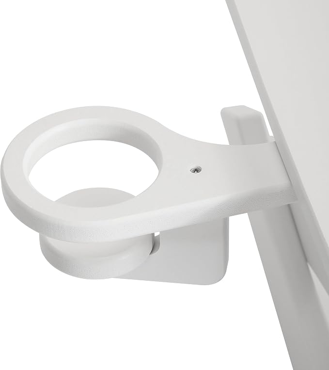 Costaelm Paradise Kids Outdoor Preschool HDPE Plastic Classic Adirondack Rocking Chair (Set of 2), White