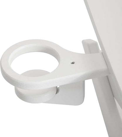 Costaelm Paradise Kids Outdoor Preschool HDPE Plastic Classic Adirondack Rocking Chair (Set of 2), White