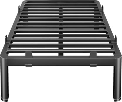 MAF 18 Inch King Metal Platform Bed Frame with Anti-Collision Round Legs, Black 3500 Lbs Heavy Duty Bed Frame Steel Slats Support, No Box Spring Needed, Easy Assembly