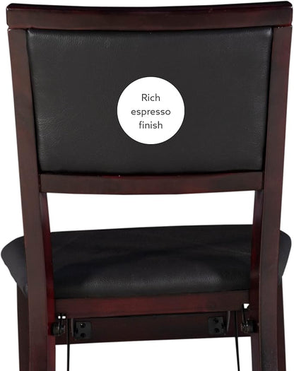 Linon Keira Pad Folding Chair, Set of 2, Engineered Wood