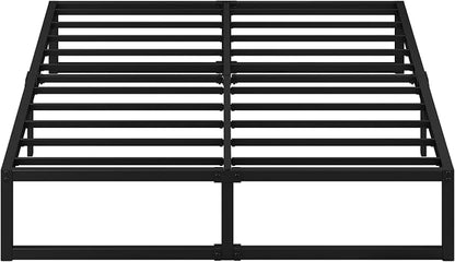 EMODA 12 Inch Full Size Bed Frame Heavy Duty Metal Platform No Box Spring Needed, Easy Assembly Noise Free, Black