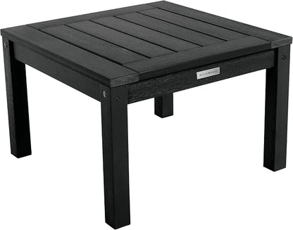 Highwood AD-KITCHGL2-BKE 2 Lehigh Garden Chairs with 1 Square Side Table 3-Piece Set, Black