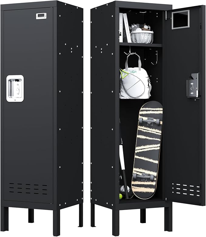 BUTISOW Metal Kids Locker,Metal Cabinet Storage Lockers,Lockable for Employees with Door,54" Height Steel Locker,Lockable Steel Locker for Children's Room, Playroom, School,Gym