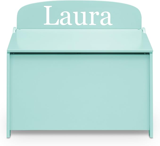 Delta Children Personalized MySize Deluxe Toy Box, Mint