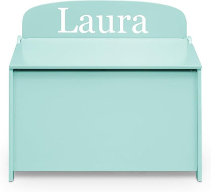 Delta Children Personalized MySize Deluxe Toy Box, Mint