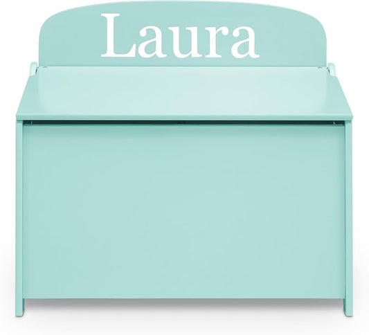 Delta Children Personalized MySize Deluxe Toy Box, Mint