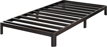 Lutown-Teen 5 Inch Low Twin Bed Frames with Rounded Corner Legs, 1000 LBS Heavy Duty Metal Twin Platform Bed Frame with Steel Slats Support, No Box Spring Needed, Noise Free, Easy Assembly