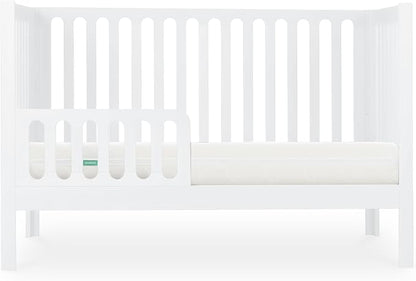Newton Baby Galileo Standard Crib, Solid Beech Wood in White Color, 3-in-1 Convertible Crib with Toddler Bed Conversion Kit, Ultra-Safe Non-Toxic Finish