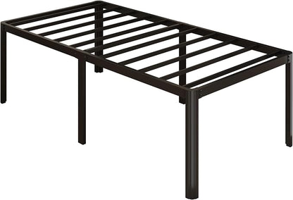 Yicensen 22 Inch High Twin Bed Frames with Rounded Corner Legs, Heavy Duty Metal Twin Size Platform Bed Frame No Box Spring Needed, Easy Assembly, Noise Free, Black