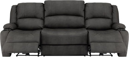 RecPro Charles 94" Powered Triple RV Wall Hugger Recliner | Drop Down Console | RV Furniture with Upgraded 2023 Fabric (Gunmetal)