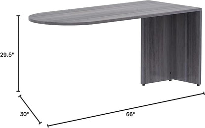Lorell Weathered Charcoal Laminate Peninsula