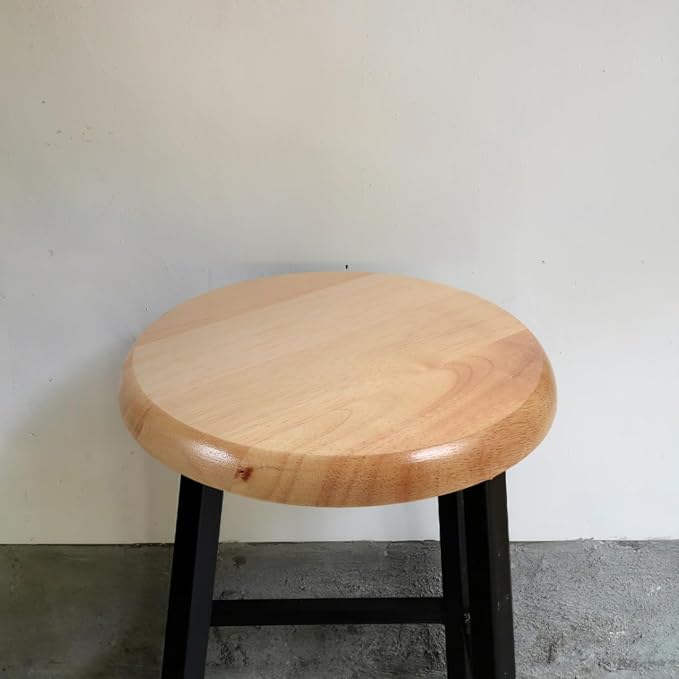 DOITOOL Solid Wood Bar Stool Seat Replacement 11.61 Inch Round Chair Seat Top for Home Office Barstools Seating Part