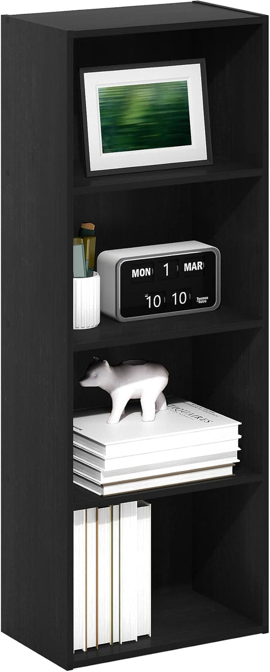 Furinno Luder Bookcase / Book / Storage, 4-Tier, Blackwood