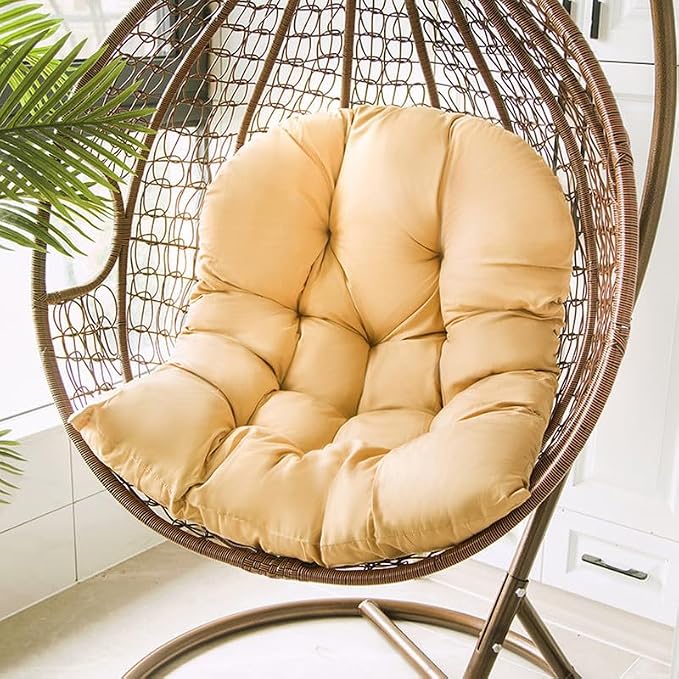 Hammock Swing Egg Chair Cushion Replacement, Hanging Basket Seat Pillow | Thick, 31.5 x 43.3 inches, High Elasticity Cotton, Soft Back Pads, Indoor, Outdoor, Garden, Office, Patio, Porch, Furniture