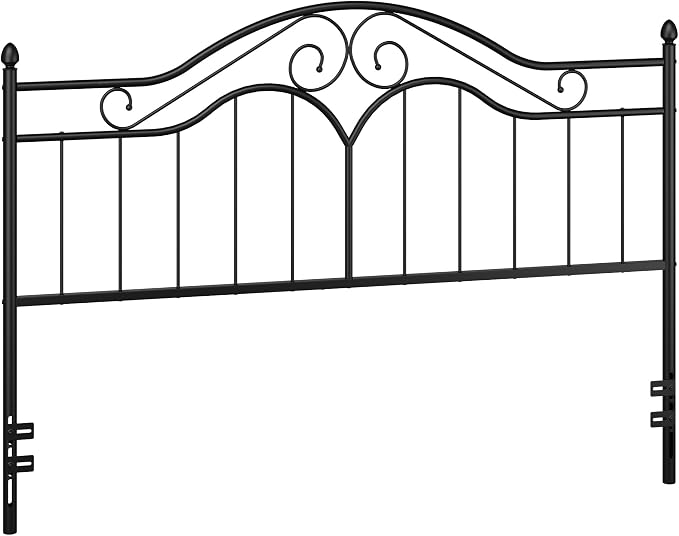 Headboard for King Size Bed Frame Vintage Platform Bed Metal Headboard Only | Height Adjustable,Sturdy and Stable,Easy Assembly,Black