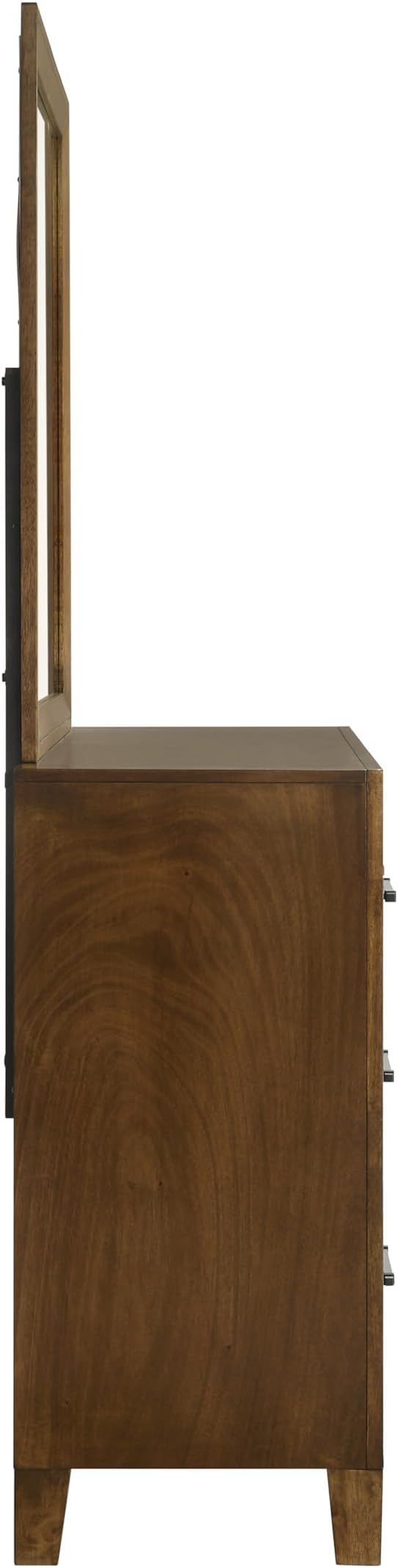 New Classic Furniture Ballard 5-Piece Wood Cal King Bedroom Set with 2-Nightstands, Walnut Brown