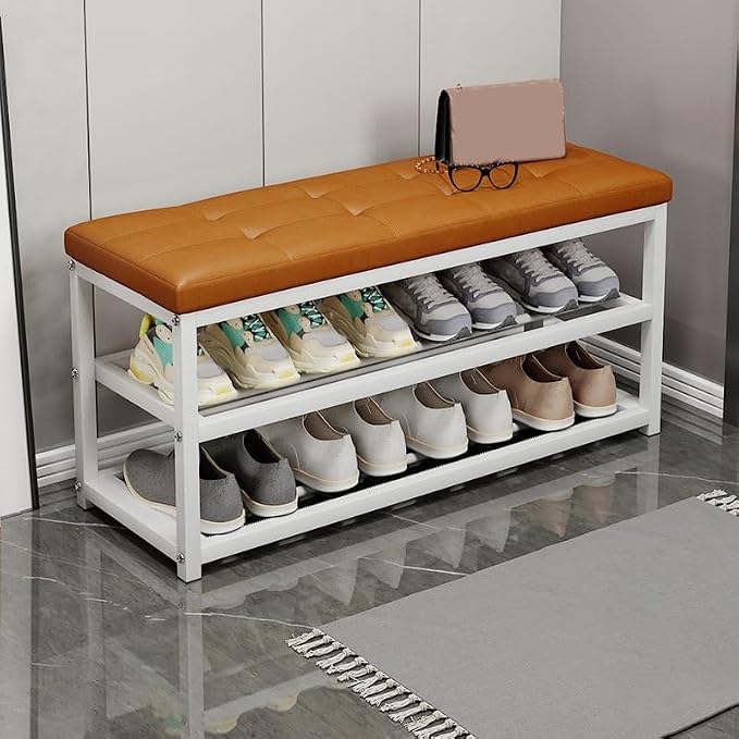 Modern Wooden Shoe Storage Bench Compact Design for Hallway & Living Room Multifunctional Organizer & Changing Stool Stylish Entryway Furniture