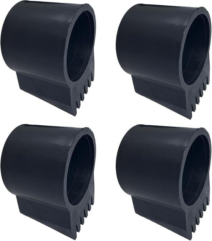 Egg Chair Stand Feet Replacement - Fits 1.66" (42mm) Diameter Leg Tubes Non-Slip Vinyl Angled Leg Caps to Secure Wicker Egg Swing Hanging Hammock Chair Stands to Ground Black (4 Pack)