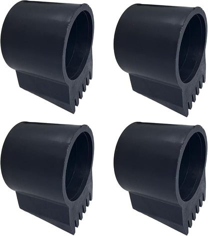 Egg Chair Stand Feet Replacement - Fits 1.66" (42mm) Diameter Leg Tubes Non-Slip Vinyl Angled Leg Caps to Secure Wicker Egg Swing Hanging Hammock Chair Stands to Ground Black (4 Pack)
