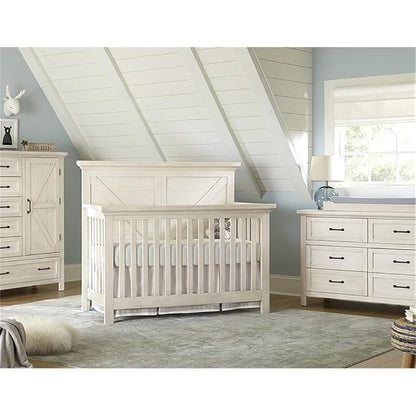 Westwood Design Westfield 4 in 1 Convertible Crib, Brushed White