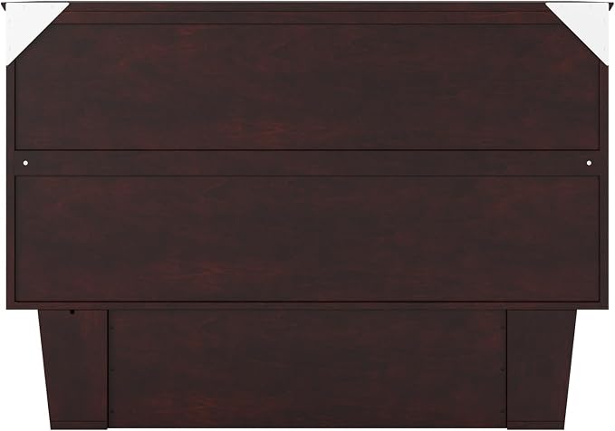 AFI, Nantucket Full Size Murphy Bed Chest with Mattress, Built-in Charging Station and Storage Drawer, Full, Espresso