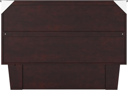 AFI, Nantucket Full Size Murphy Bed Chest with Mattress, Built-in Charging Station and Storage Drawer, Full, Espresso