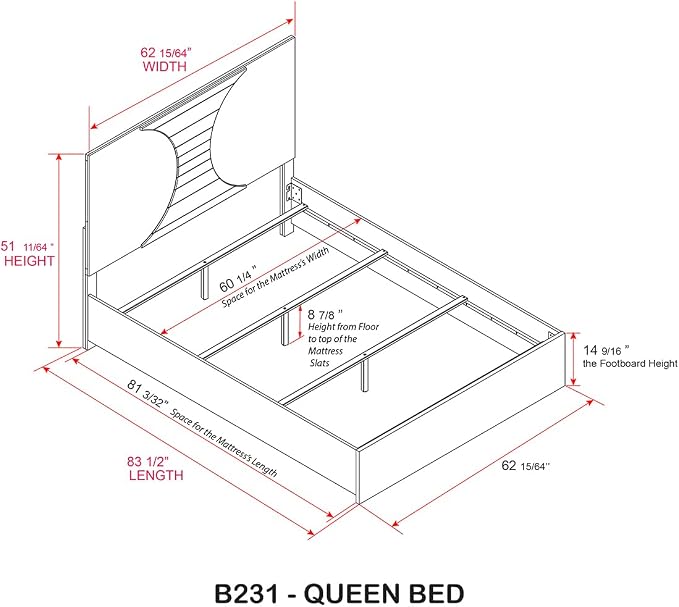 Kings Brand Furniture Claire 4-Piece Modern & Stylish Bedroom Set in White/Gold Finish - Bed Frame with LED Headboard, Dresser, Mirror and Nightstand (Queen)