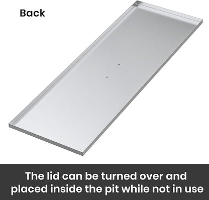 Stanbroil 51" x 17" Stainless Steel Fire Pit Cover Fits 48 x14 Inches Rectangular Drop-in Burner Pan