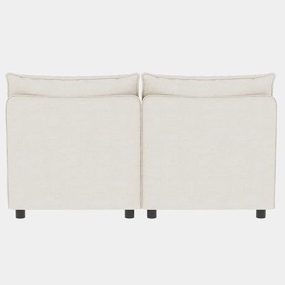 98.5-Inch L-Shaped 4 Seat Modular Sofa Deep Seat Storage Sectional Sofa Couch Free Combination with Storage Space, 4 Seat Chenille Upholstered L-Shaped Convertible Corner Couch for Home Apartment