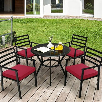 Outdoor Chair Cushions Set of 4, 19 x 19 x 3 Inch Seat Pads