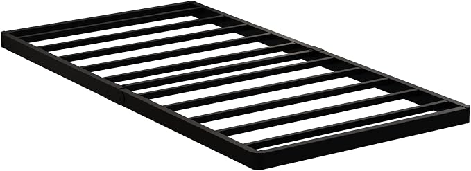Maenizi Twin Box Spring 2 Inch Low Profile, Heavy Duty Metal Box Spring Bed Base Bunkie Board, Mattress Foundation, Easy Assembly, Noise Free, Black