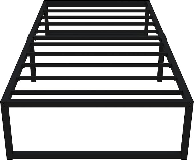 Lutown-Teen 16 Inch Twin XL Bed Frames Heavy Duty Sturdy Metal Platform Bed Frame No Box Spring Needed, Noise Free, Easy Assembly, Black
