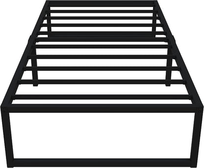 Lutown-Teen 16 Inch Twin XL Bed Frames Heavy Duty Sturdy Metal Platform Bed Frame No Box Spring Needed, Noise Free, Easy Assembly, Black