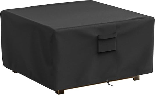 SHINESTAR Square Fire Pit Cover, Fits for 36-40 Inch Gas Fire Table, Waterproof and Windproof, 40 x 40 x 20 Inches, Black